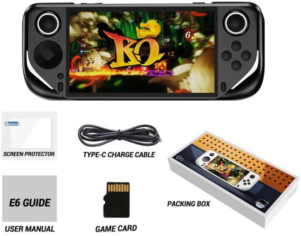 Playtastic E6 Handheld Game Console Portable Video Game 64 GB with 5-inch IPS Screen, 10+ Emulators and 10000+Retro Games-picture-44
