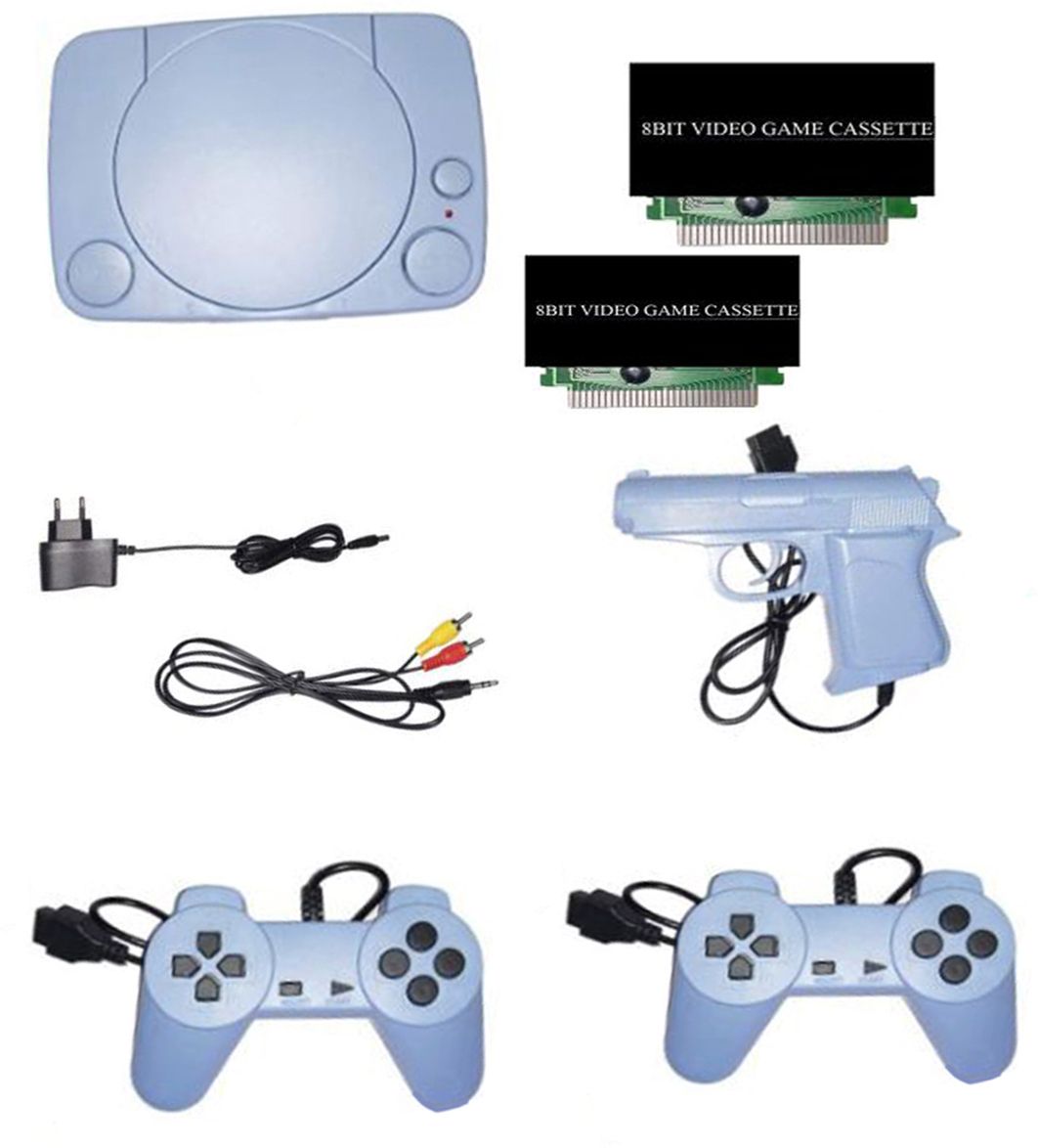 Clubics Tv Video Classic Game console 8bit Best Multiplayer with2 cassette 8bit NA GB with 30 to 40 games in built ,with 2 cassette-image-21