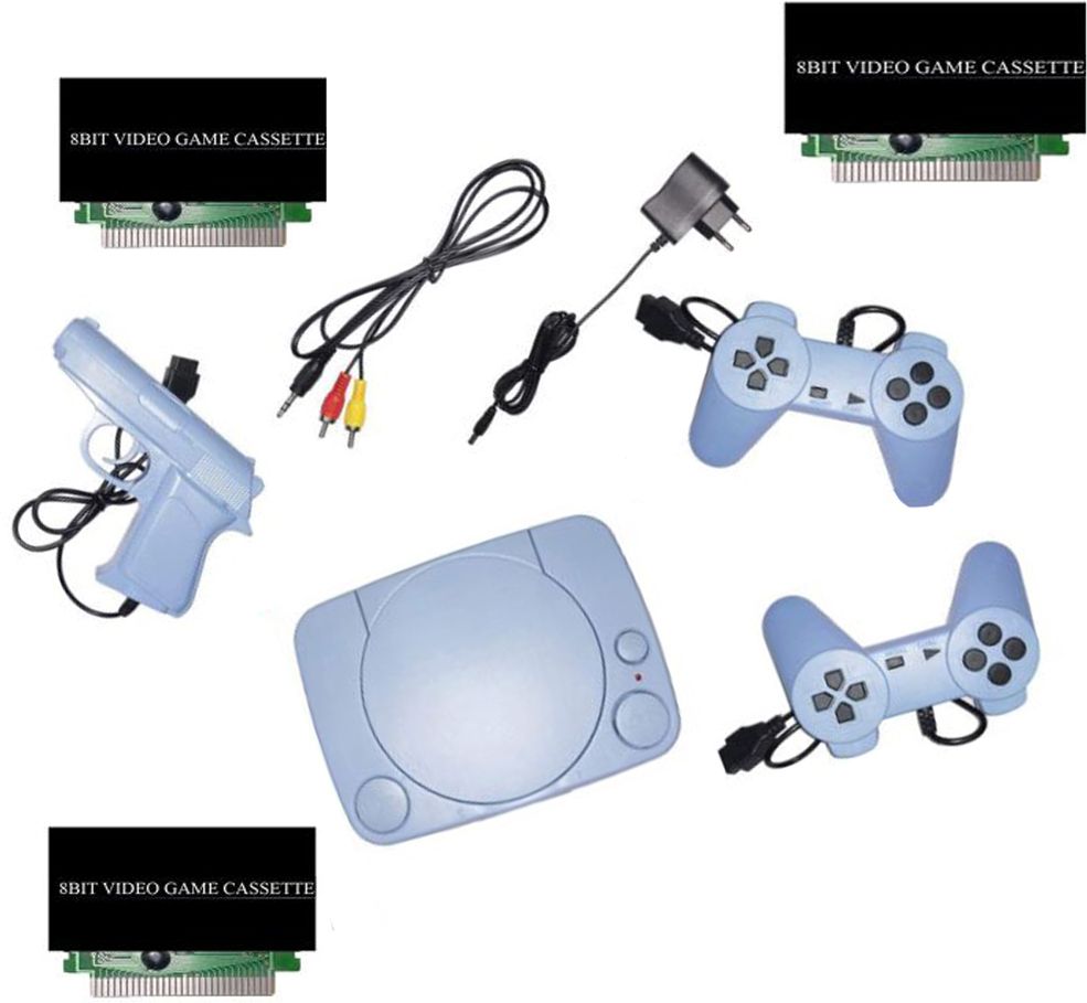 Clubics 8bit TV video Classic game console & in-built games with 3 cassettes NA GB with 30 to 40 games in built ,with 1 cassette-image-32