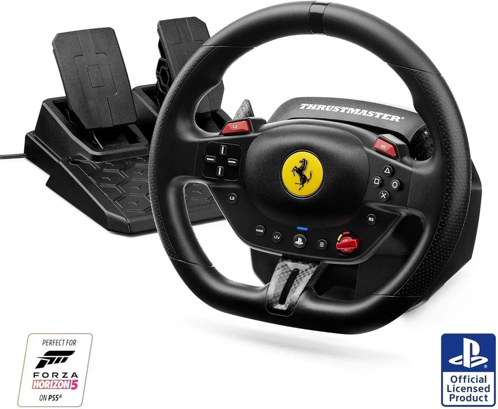THRUSTMASTER T98 296 GTB Racing Wheel with Sequential paddle shifters,240° Rotation carbon-style accents GB with Force Feedback Driving Simulation, Perfect Gift for Gamers-picture-29
