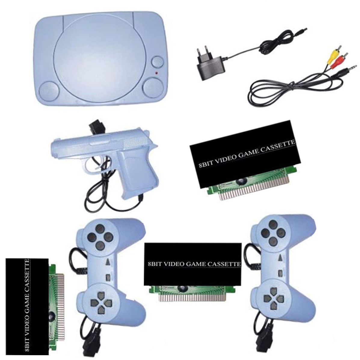 VK MART 8bit 3 cassettes with in-built game with 1 casette TV Classic video game console NA GB with 30 to 40 games in built ,with 1 cassette-image-36