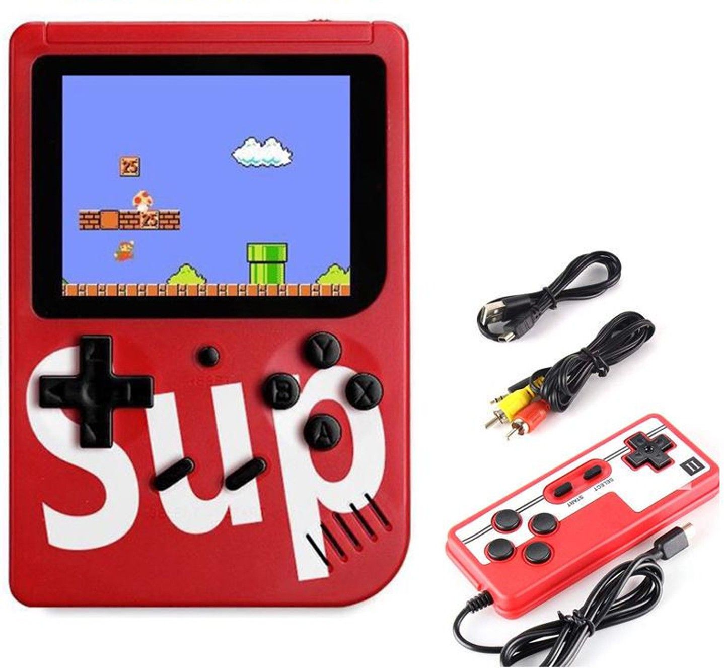 Qaz Sup 400 in 1 Video Game for TV Handheld Console with Remote Controller Game N/A GB with Inbuilt 400 Games, Super Mario, Mario,Snow Bros, Turtles,Adventure Islandad-image-31