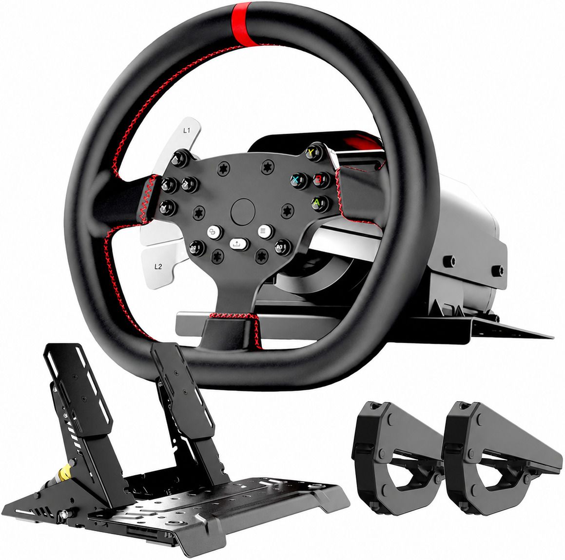 HG WORLD V10 Ultra Force Feedback Steering Wheel with Servo Direct Drive Racing,Tri-Mode with Built-in 2.1 channel speaker system, True 4K UHD, Perfect Gift For Gamers-image-11