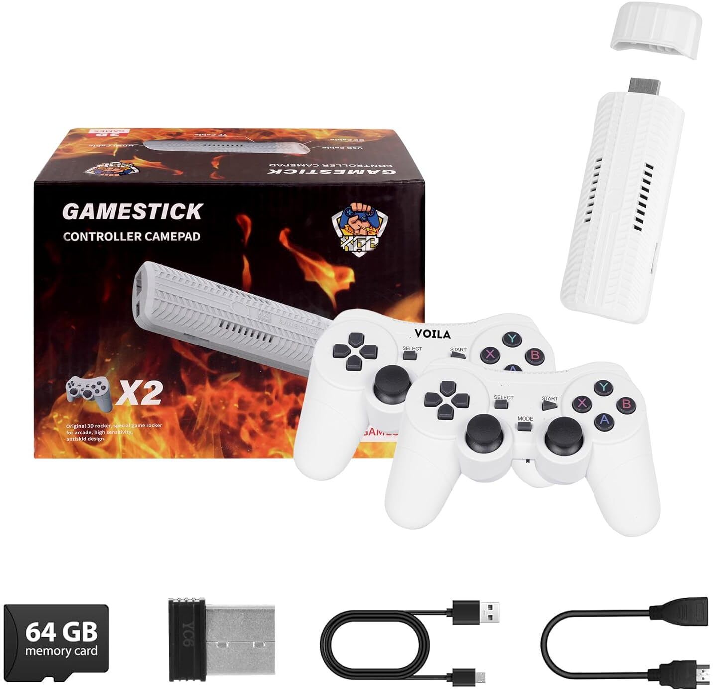 Confiavel M66 Retro Game Stick - 52 Emulators, 30,000+ Games 64 GB with GTA Vice City, 52 Emulators, 30,000+ Games Like God Of War ,Tekken, SmackDown-image-8
