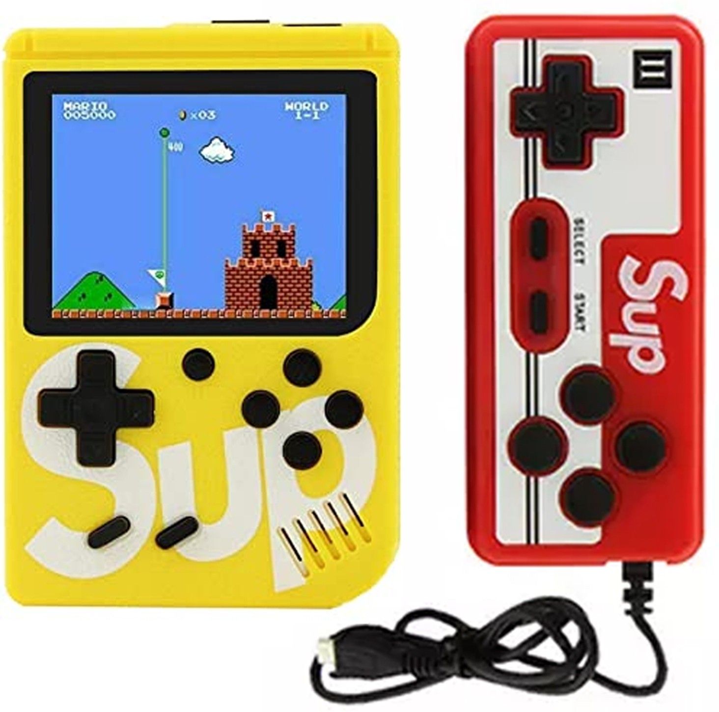 Point Zero 400 in 1 Sup Games Retro Game Console Handheld,with Rechargeable Remote Control N/A GB with Inbuilt 400 Games, Super Mario, Mario,Snow Bros, Turtles,Adventure Islandad-image-18