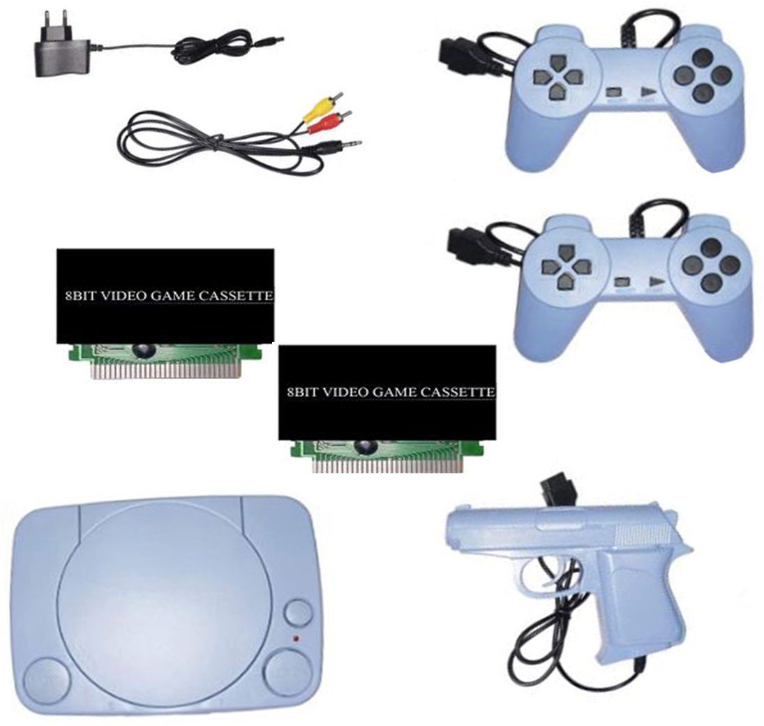 GARNER inbuilt game with 2 8bit cassettes TV Classic video game console 1 NA GB with 30 to 40 games in built ,with 2 cassette-image-6