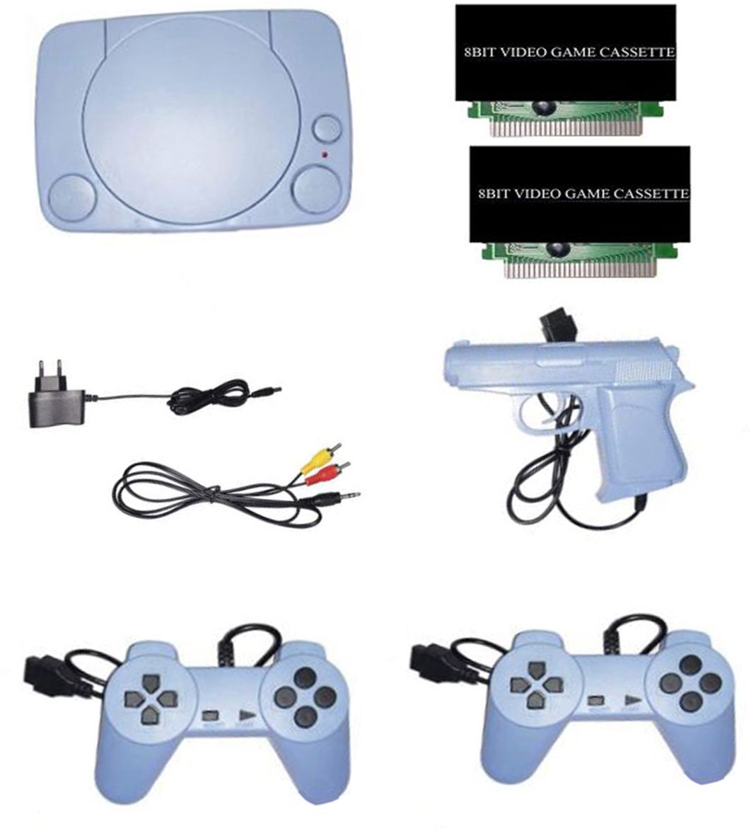 Inquisitive 12 Classic TV Game new 2 Cassette Inbuilt Console NA GB with Contra, Super Mario Bros, F1 Race, Cricket Game-image-14
