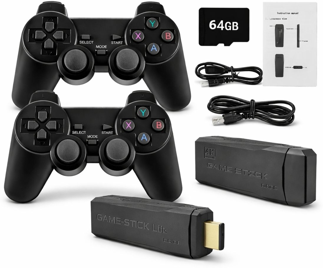 OPIMIX 2.4 GHz Gaming Console, Smooth Gaming with Dual Controller, Premium Edition 64 GB with 1000+ Games-image-1