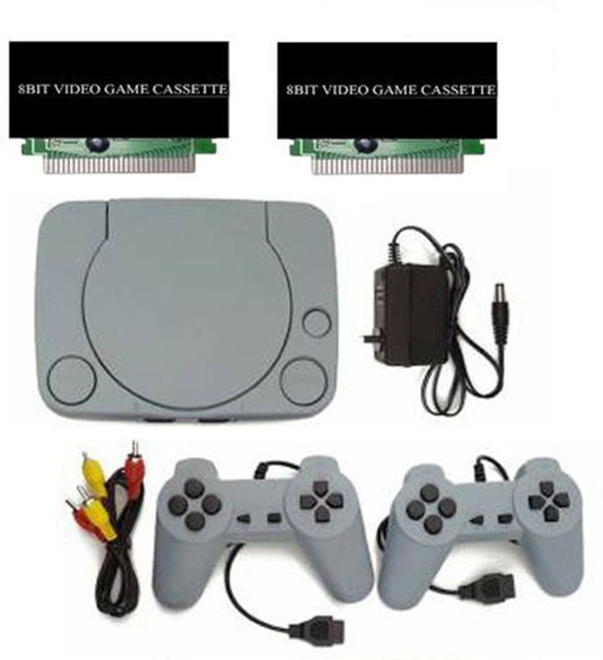 PTCMart 8bit 2 cassettes with TV Classic video game console & inbuilt games etc.. NA GB with in-built games with 2 cassettes image 1