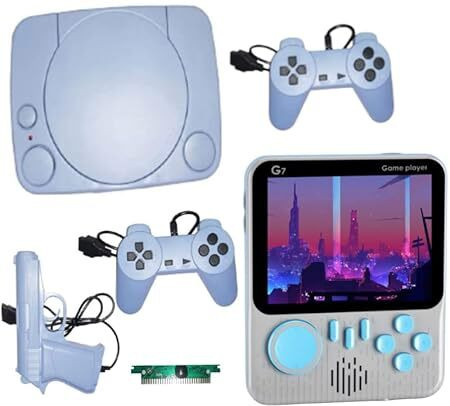 Elevea 8-Bit LCD TV Console Classic Games & Mini Retro Handheld Console for Kids with puzzles, sports image 1