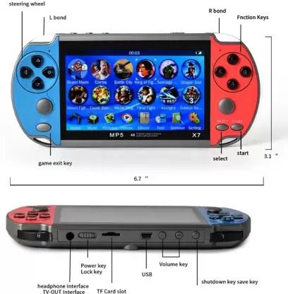 NextTech X7 PSP Game Console:Unlock The Power of 1000+ Games and Nostalgic Memories YR-21 8 GB with 1000+ Games-image-47