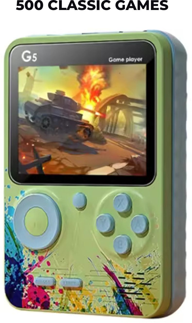 MOBIZAC Portable Mini Video Game for Kids with Video Controller with 500 Games Super Mario Series Contra Series Street Fighter-image-11