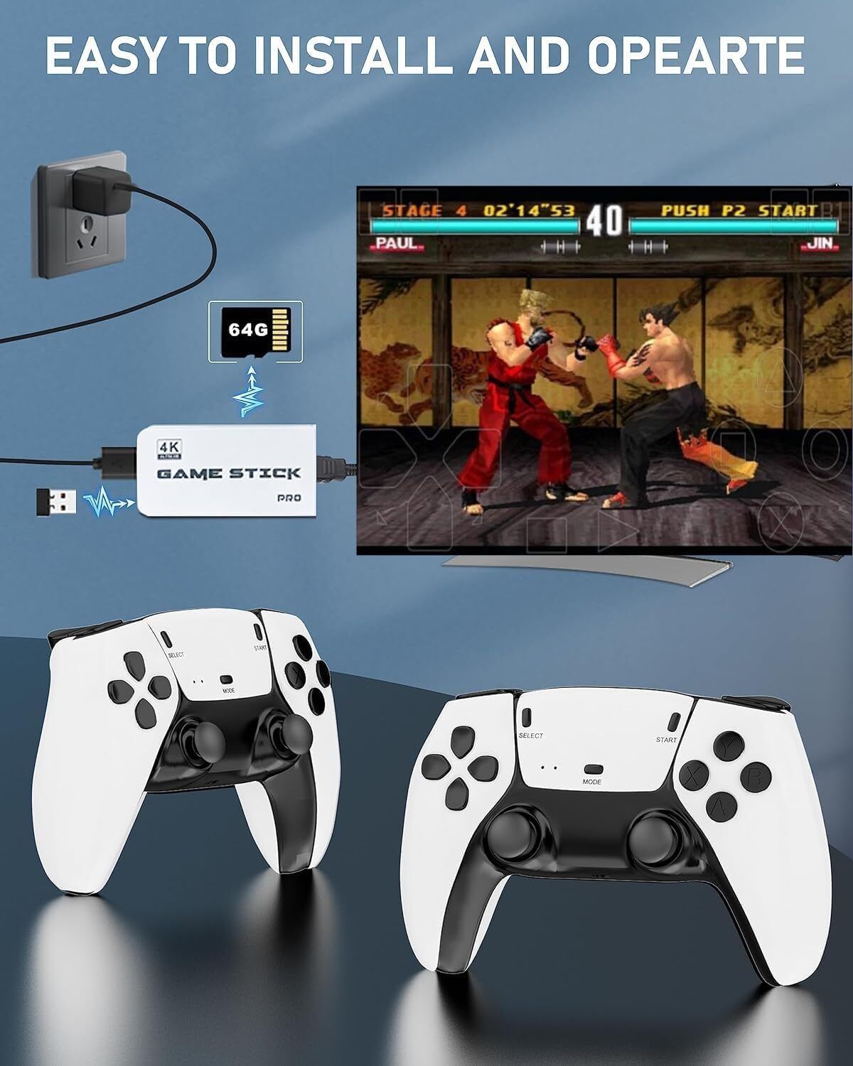 Plug & Play TV Game Console with 2 Wireless Remotes & 20,000+ Built-in Games 25th Anniversary Edition-image-46