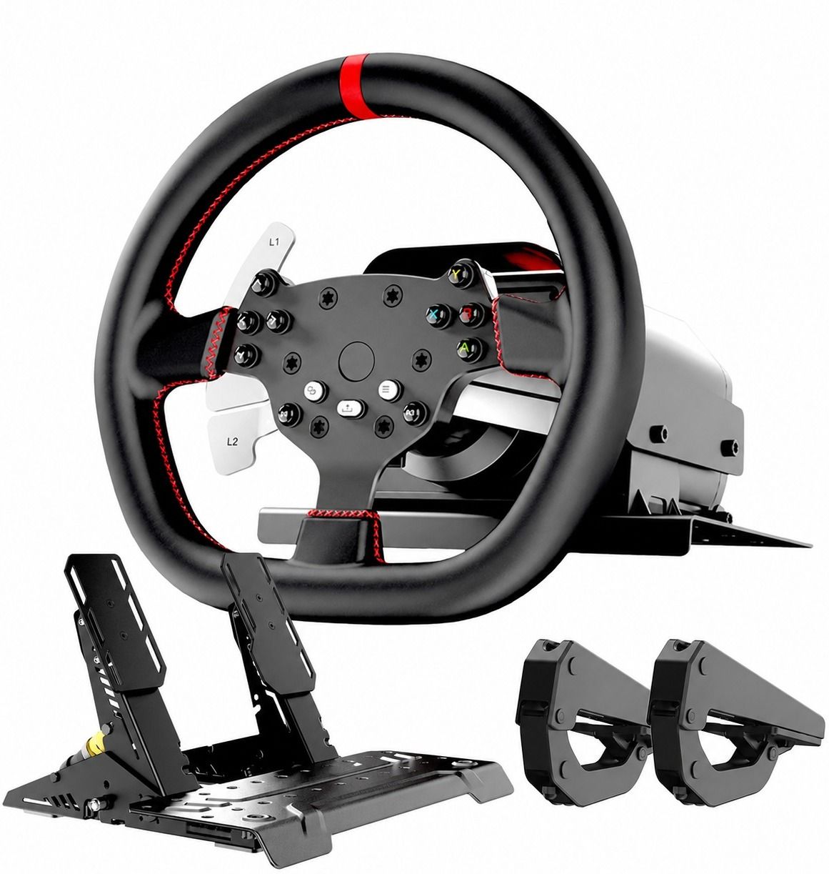 HG WORLD V10 Ultra Steering Wheel With Servo Direct Drive Force Feedback Racing Tri-Mode with Built-in 2.1 channel speaker system, Perfect Gift For Gamers, True 4K UHD-image-3