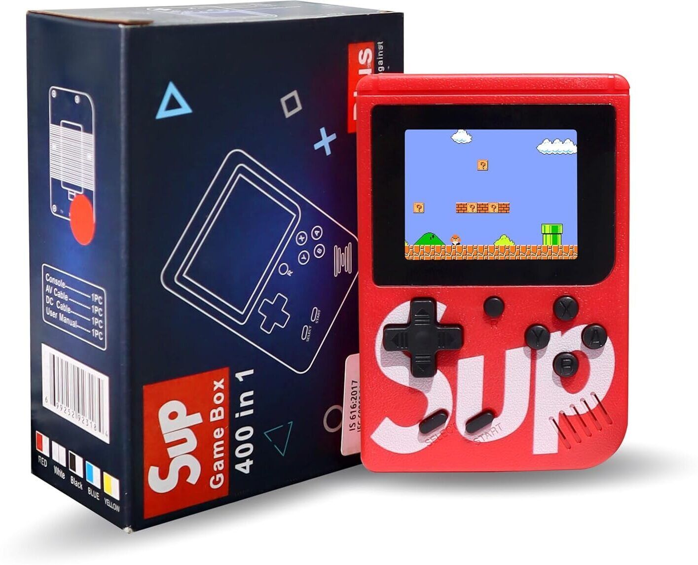 CHG Rechargeable Pocket Video Game for Kids SUP 400 in 1 Retro Game Box za7 4 GB with includes a variety of 400 classic retro games.