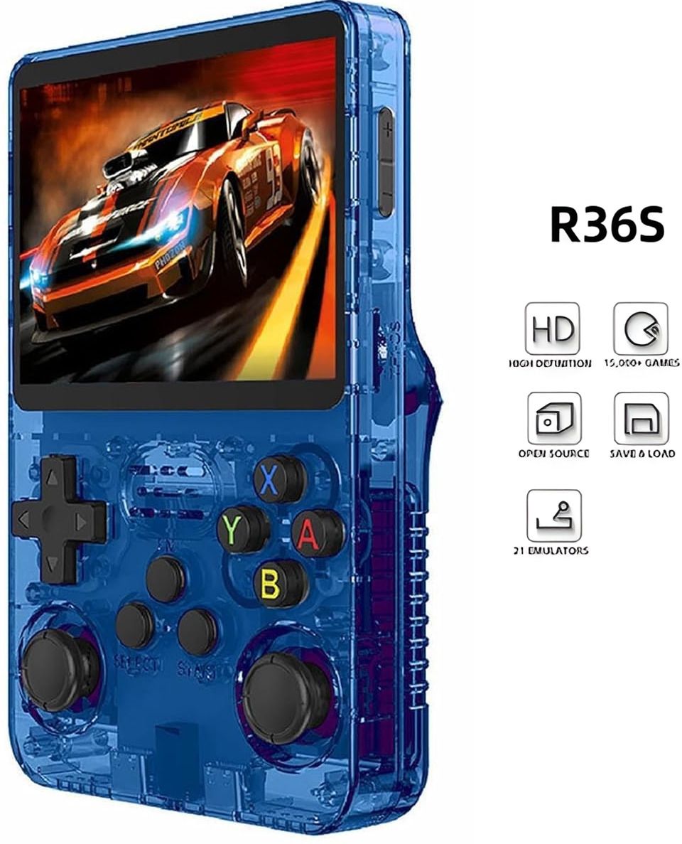 HG WORLD Retro Game R36s gaming console for Portable Style Pocket GameBox Handheld Gaming 3.5 IPS Screen Rechargeable Battery Handheld Console Gaming 64 GB with 21+ Emulators, Hand Video Game, Best Gift For All Ages-picture-12