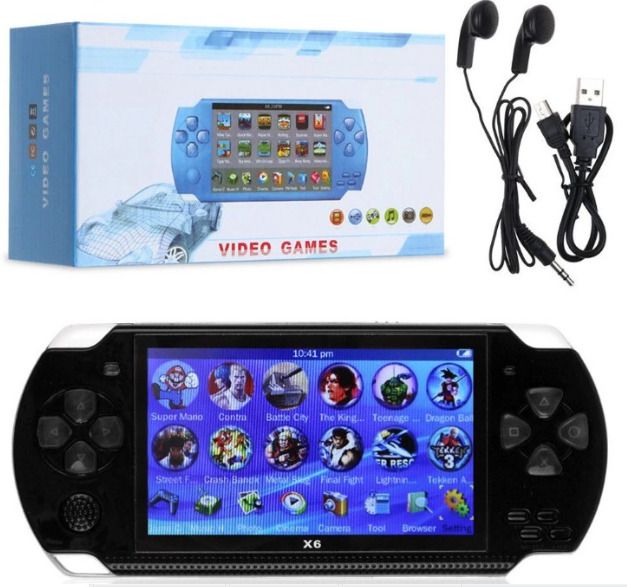 GLOWISH HD SCREEN POCKET GAME PLAYER VINTAGE GAMES INCLUDED 4 GB with 100 GAMES, Tekken 3, Racing, Contra, mario-image-29