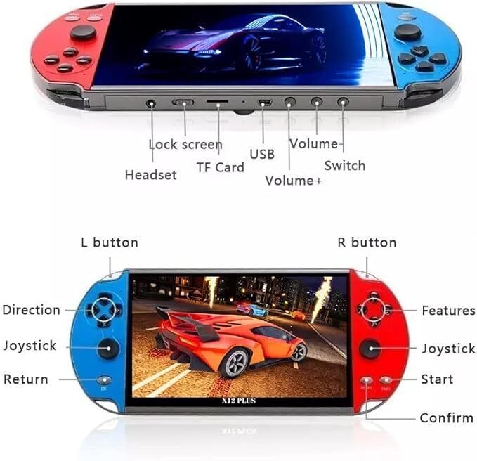NextTech X7 PSP Game Console:Unlock The Power of 1000+ Games and Nostalgic Memories YR-19 8 GB with 1000+ Games-image-48