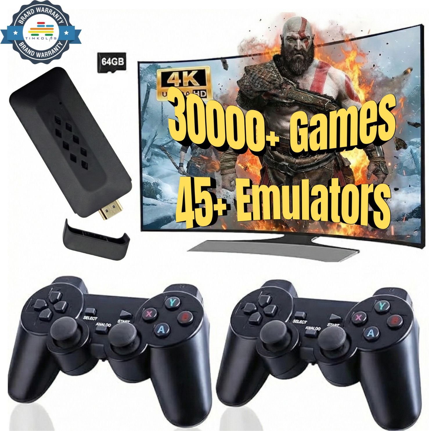 Timkolas M33 2.4G Wireless Game with 2 Controllers| 30,000+ Builtin Games|45 Emulators_08 64 GB with M33 Game Stick comes pre-loaded with 30,000+retro games & 45 built-in emulators-image-48