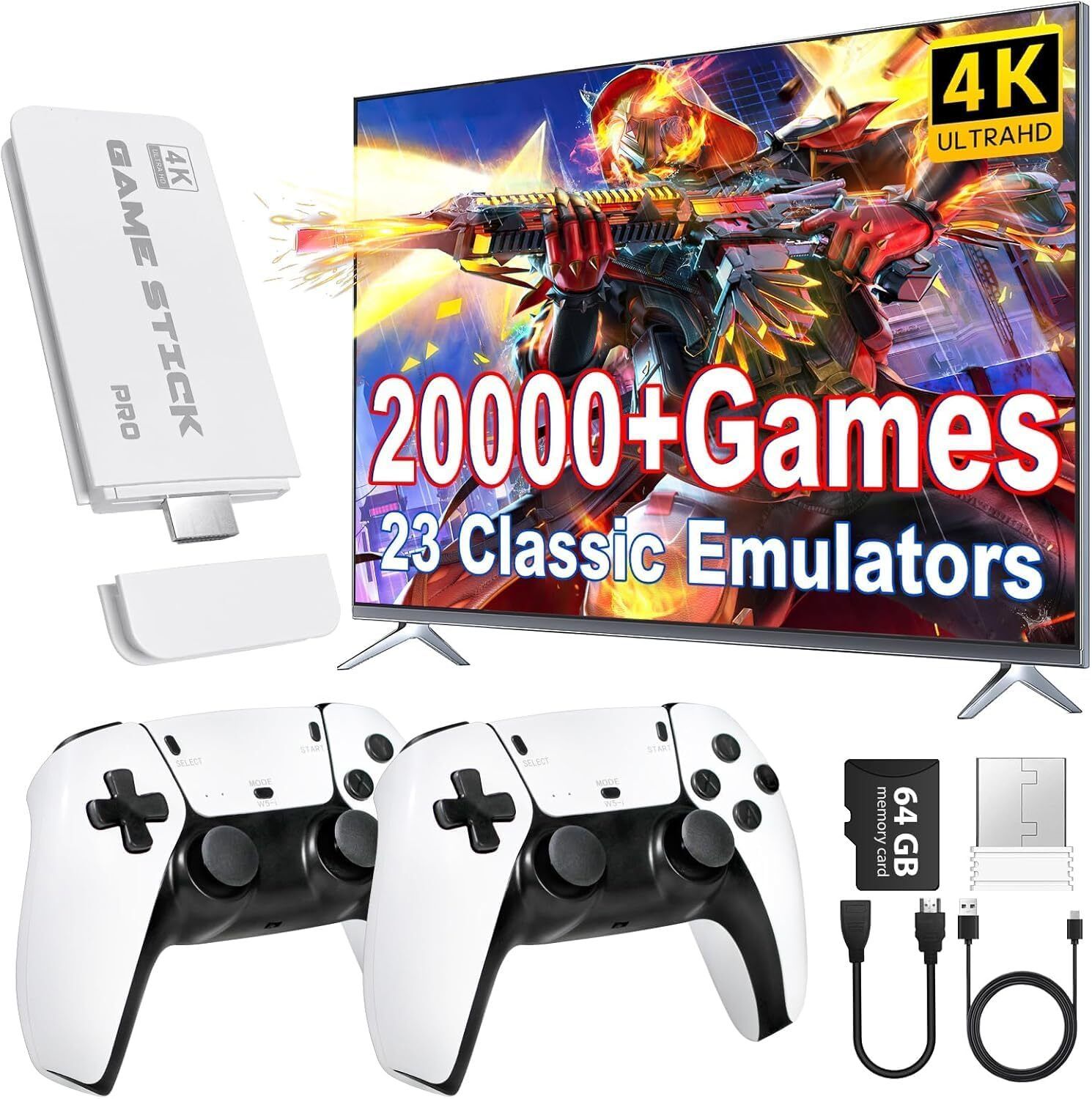 2025 Wireless TV Game Console Retro Game with Built-in 9+ Emulators, 20,000+ Ultimate Edition-image-13