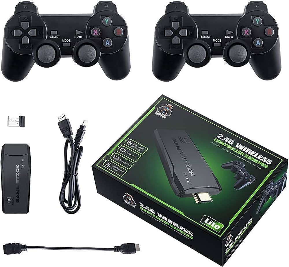HG WORLD M8 Retro Game Stick Console 4k 2.4G Dual Wireless game box video games for tv with Plug & Play, gaming consoles for tv video game handheld 64 GB with HDMI Output 9 Emulator, Video Game Hand tv With TV Game Set, Best Gift for All Ages-image-19