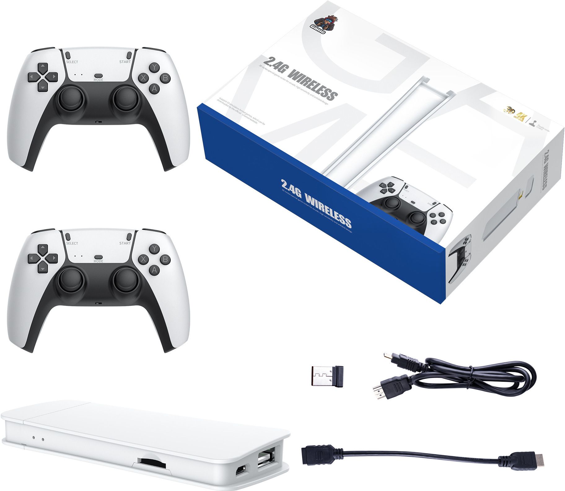 GROZA M15 4k Hdmi HD Tv Game Stick 64G With 2.4g Dual Wireless Controller 64 GB with Mario, Crash, GTA, Zelda, Sonic, Tekken3, Street Fighter-image-47