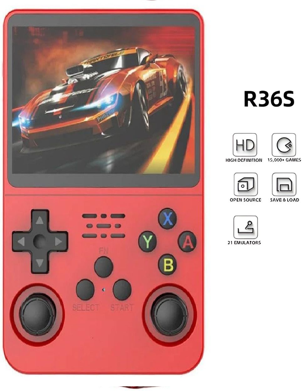 HG WORLD Retro Game R36S Video Game Hand Gaming Console For Pocket Portable Game Box 3.5 IPS Screen Rechargeable Battery Handheld Console Gaming 64 GB with 21+ Emulators, Hand Video Game, Best Gift For All Ages-image-43