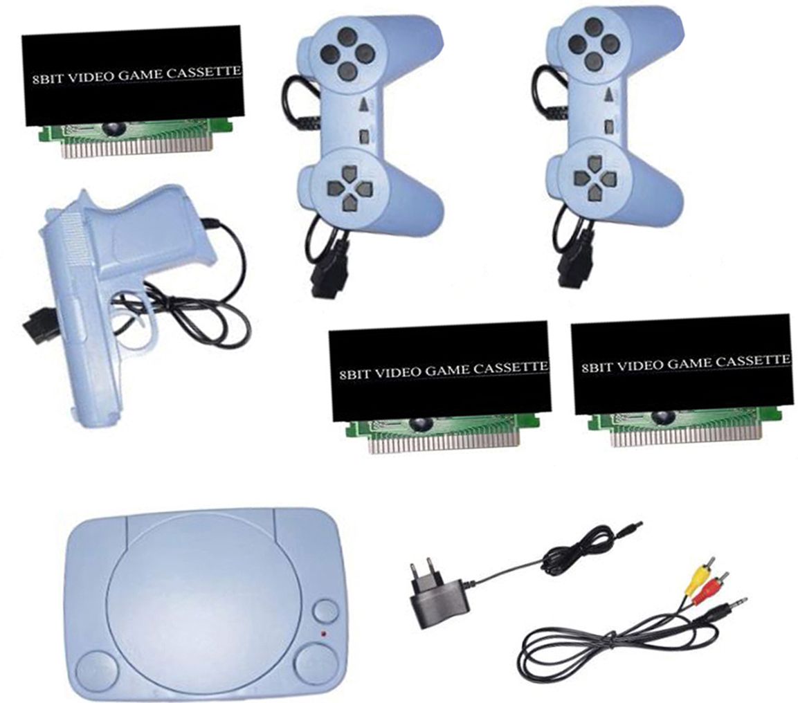 Clubics inbuilt game Best Multiplr Tv Video Classic console 8bit with 8bit 3 cassette NA GB with 30 to 40 games in built ,with 1 cassette-image-7