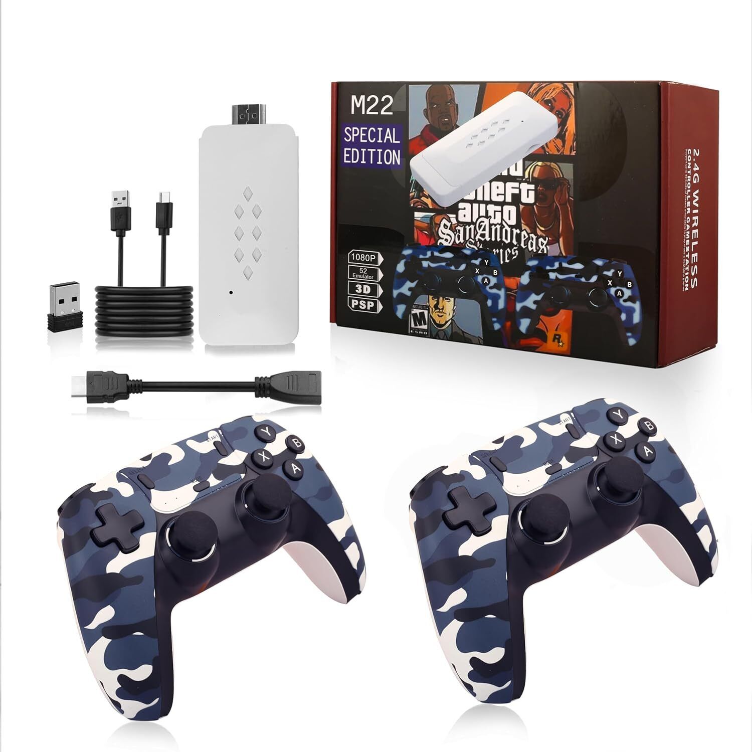 Voila M22 Special Edition Retro Game Console 64 GB with 3D, PSP, 52 Emulators 30,000+ Games, 1080P HD Graphics, 64GB Storage,-image-29