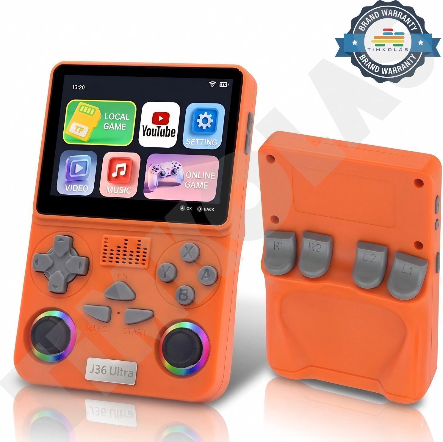 Timkolas 4K ultra HD J36S handheld retro console video game with 20000+inbult games_03 64 GB with 1-: Classic platformers. 2 -: Fighting games 4 :- Racing and shooting games.-image-33