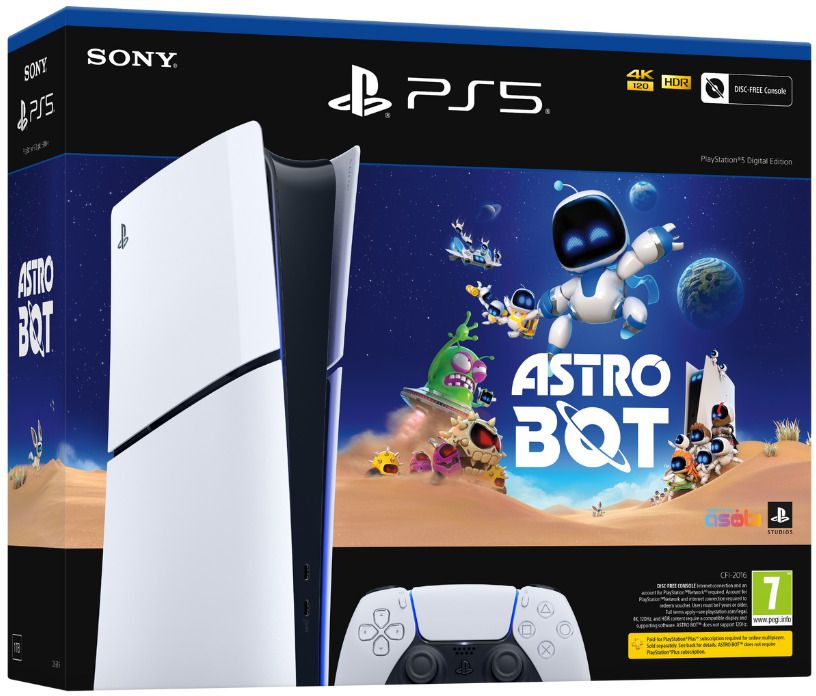 SONY PS5 Digital Astro Bot Bundle (Slim) 1000 GB with ASTRO BOT full game