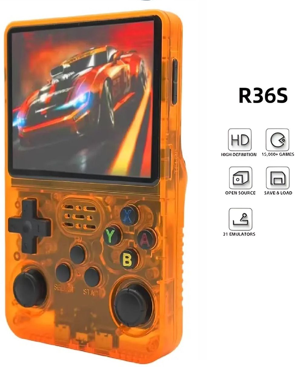 HG WORLD Retro Game R36s gaming console for Portable Style Pocket GameBox Handheld Gaming 3.5 IPS Screen Rechargeable Battery Handheld Console Gaming 64 GB with 21+ Emulators, Hand Video Game, Best Gift For All Ages-image-19