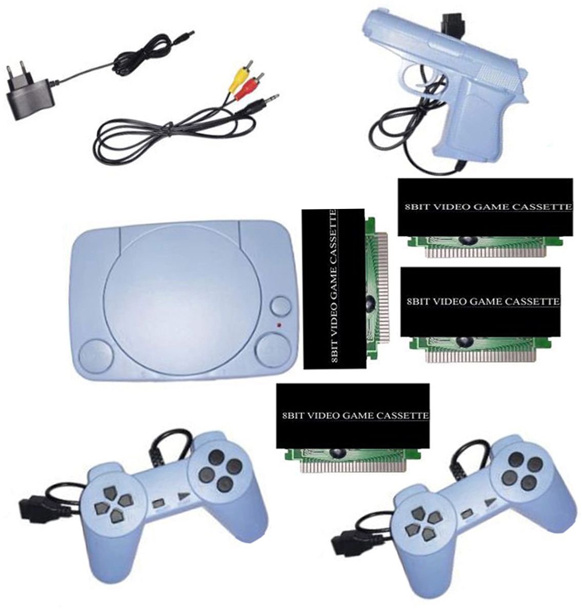 VK MART 8bit 4 cassette with Best Multiplayer Tv Video Classic Game console 8bit NA GB with 30 to 40 games in built ,with 1 cassette-image-25