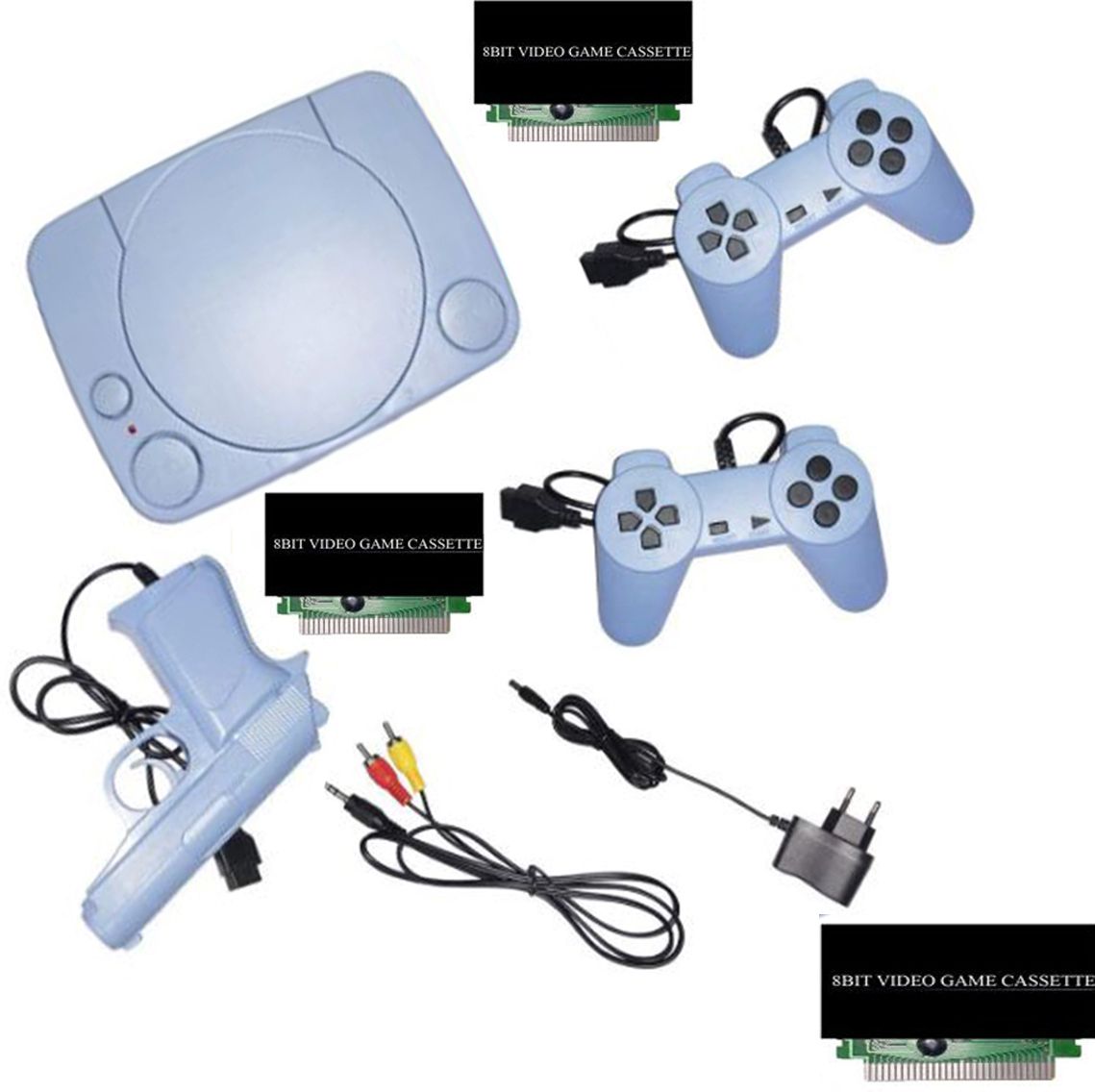 PTCMart Best Multiplayer Tv Video Clasic Game console 8bit 3 casete in-built MORE game NA GB with 30 to 40 games in built ,with 1 cassette-image-38
