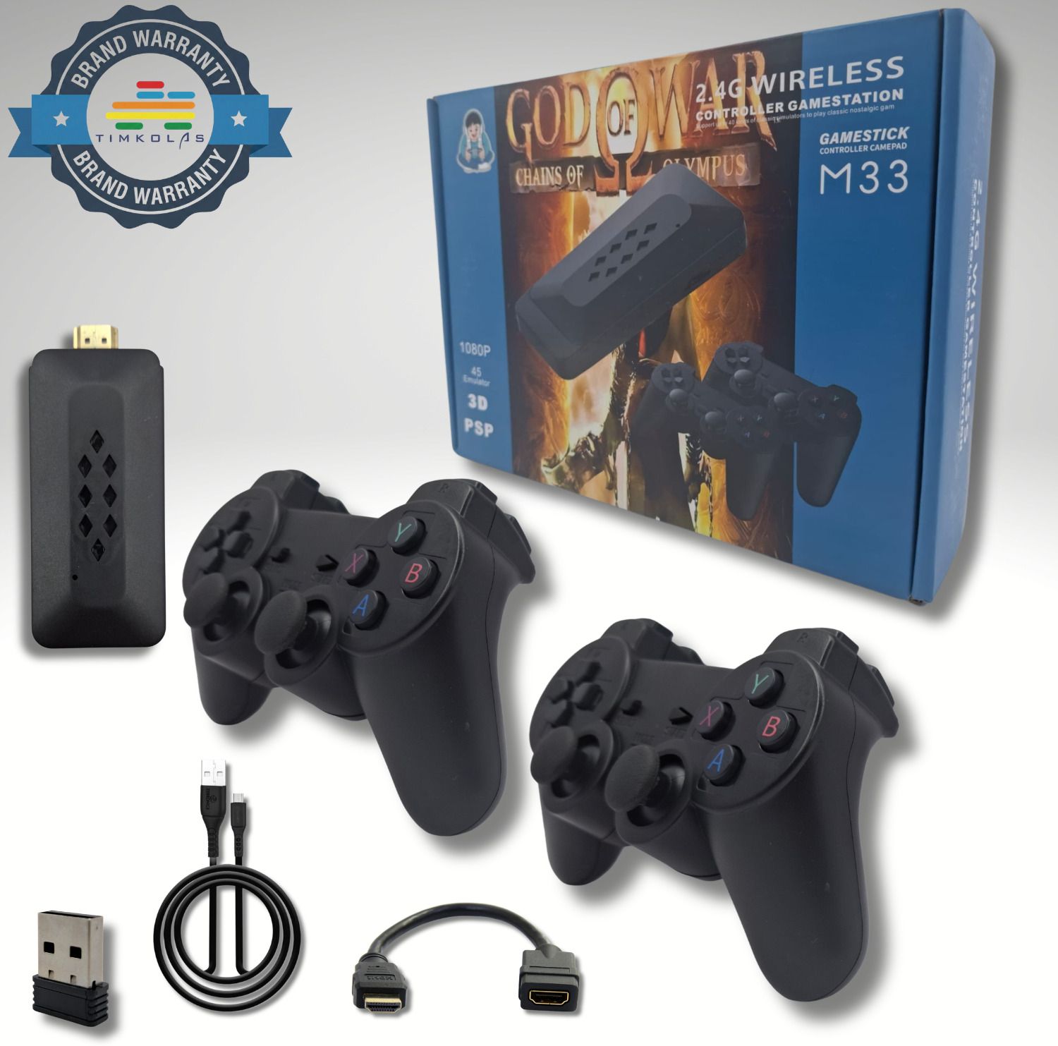 Timkolas M33 2.4G Wireless Game with 2 Controllers| 30,000+ Builtin Games|45 Emulators_03 64 GB with M33 Game Stick comes pre-loaded with 30,000+retro games & 45 built-in emulators-image-46