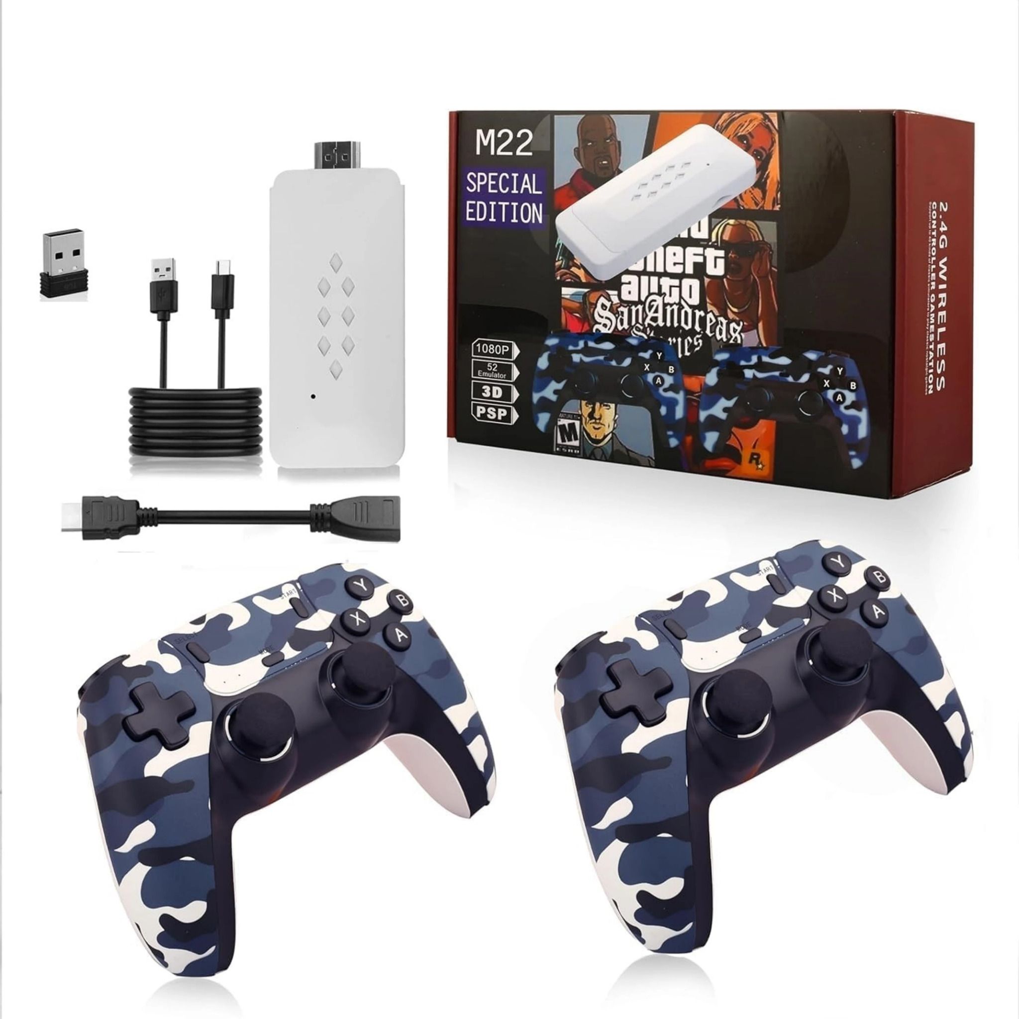 Divine creation M22 Special Edition Retro Game Stick Wireless Console 30000+ Built-in Games C16 64 GB with GTA Vice City, Tekken, Other Retro Games-image-29