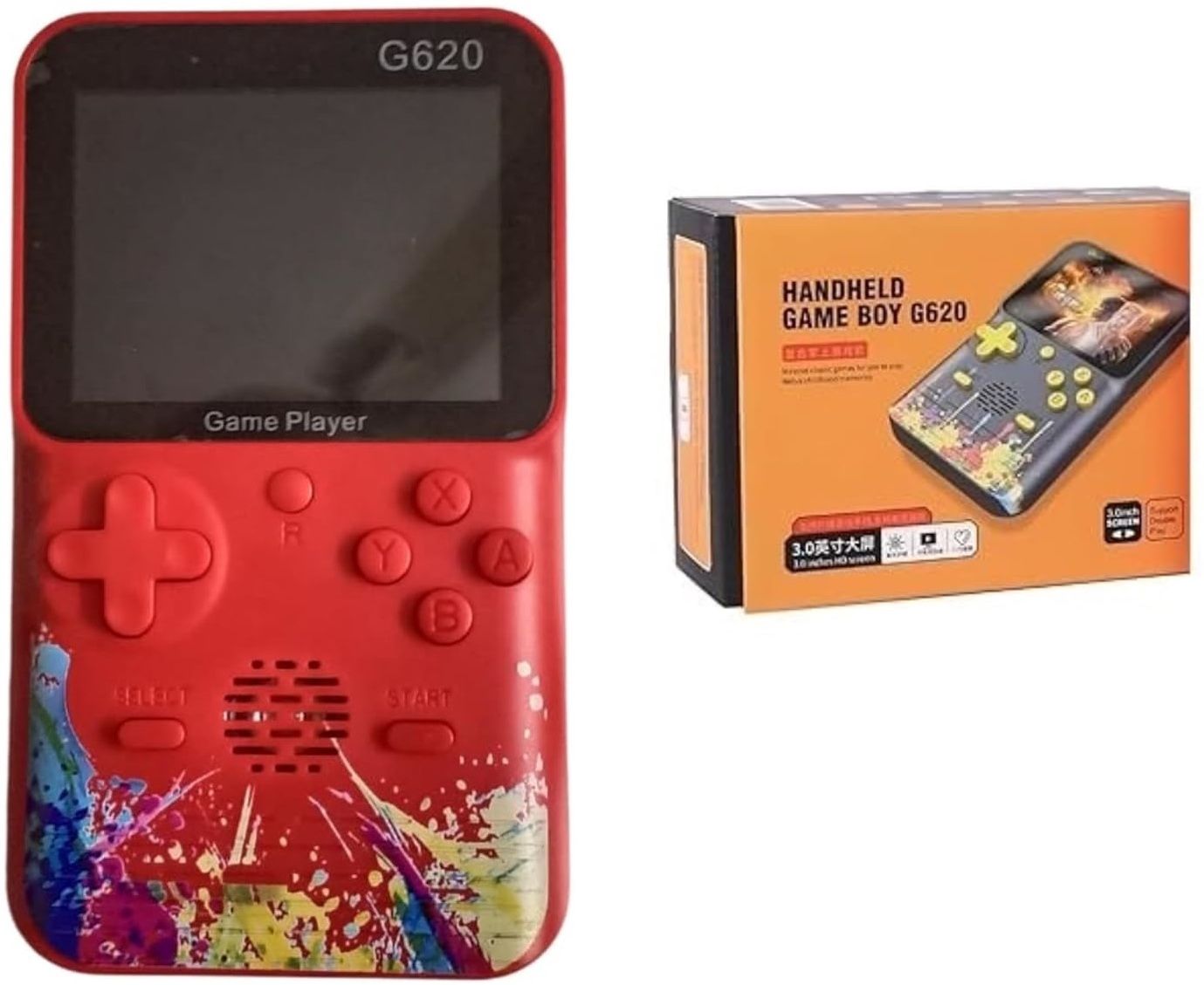 HG WORLD Retro Game Boy G620 gaming console for tv Pocket Sup Game Box handheld 3.5TFT Screen Rechargeable Battery handheld console Hand video game for tv 32MB GB with 500+ Preinstall video game handheld,Best Gift All Ages Mario Game Mortal Combat-image-26