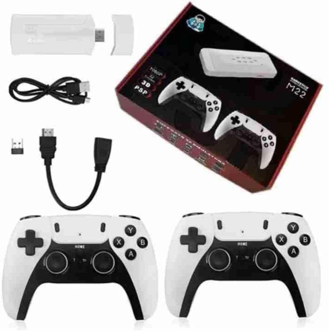 Playtastic M22 Game stick Retro Video Game Console with 2 Wireless Controller 64 GB with Plug & Play TV Gaming Box, 2 Wireless Controllers-image-17