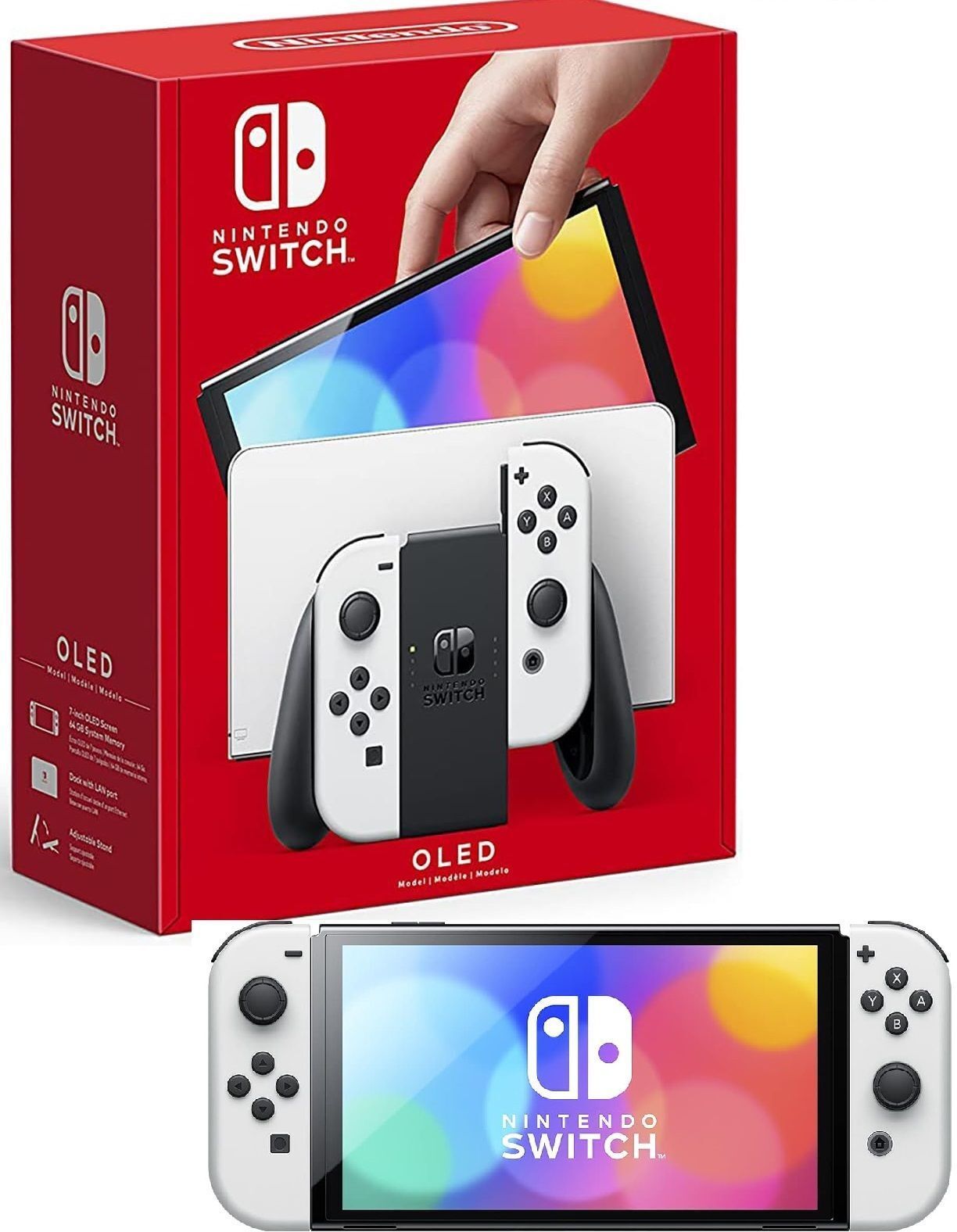 NINTENDO Switch OLED Portable Gaming Console for Seamless Play on TV,Tabletop or Handheld Built-in Wi-Fi & Multiplayer Joy-Con Controls, Enhanced Audio, Long Battery, 64 GB with 7-Inch Vibrant Display Screen, Support Classics, Mario Odyssey, Zelda, Pokémon, Smash Bros-image-24