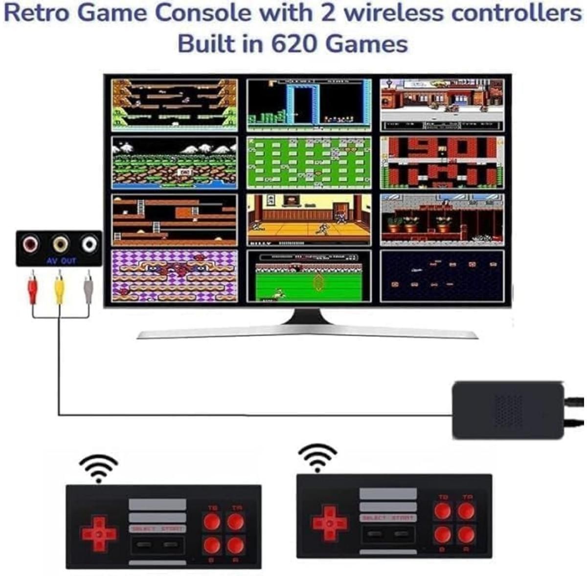 COUNTACH Extreme Retro Game Mini 4K HD Plug and Play Wireless Game Box in-built 620 Games 1 GB with 620 Games like contra, mario, cricket, football etc.-image-20