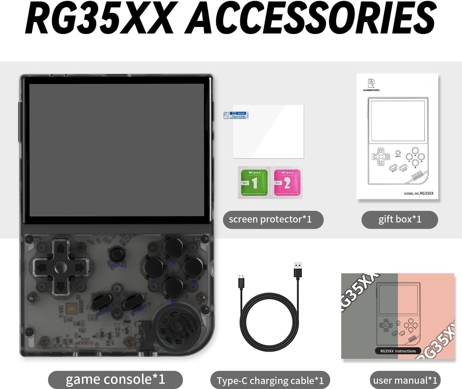 EXtreme RG35XX Retro Handheld Game Console 64 GB with 30000+ Game, with Linux System 3.5 Inch IPS Screen, Built-in 64G TF Card-image-36