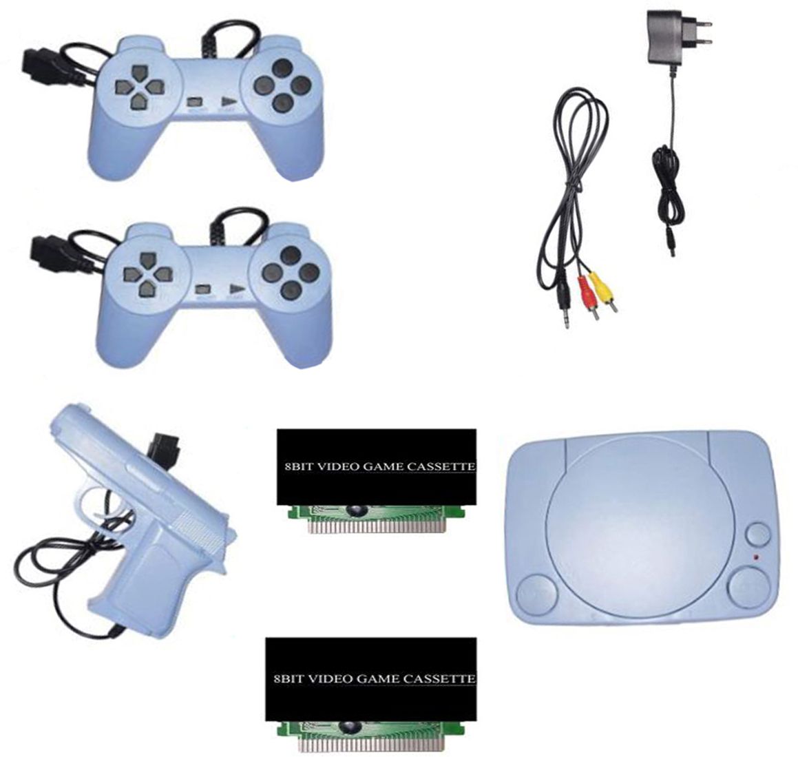 Inquisitive 01 Classic TV Game new 2 Cassette Inbuilt Console NA GB with Contra, Super Mario Bros, F1 Race, Cricket Game-image-32