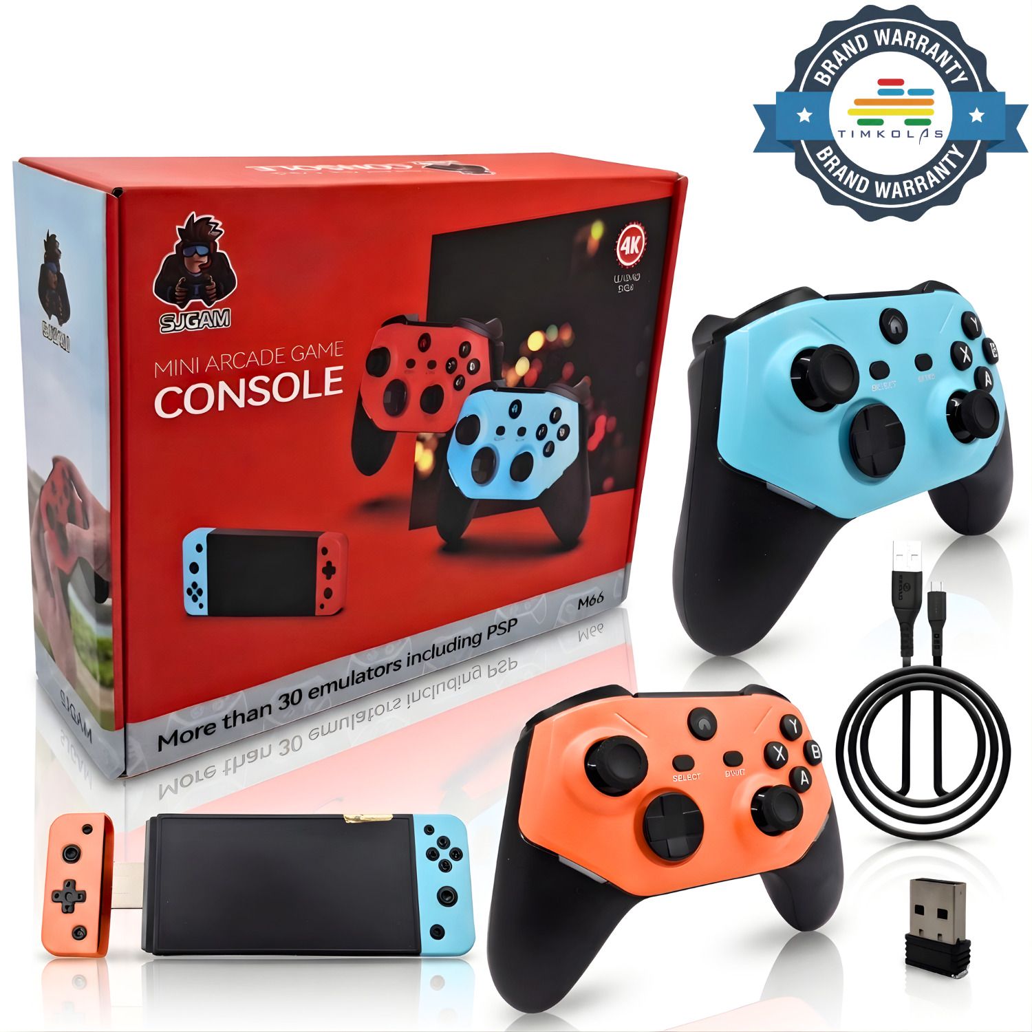 Timkolas 4K HD Game Stick Mini Arcade Console with 30,000+ Games&2 Wireless Controllers_1 64 GB with 1-: Classic platformers. 2 -: Fighting games 4 :- Racing and shooting games.-image-7