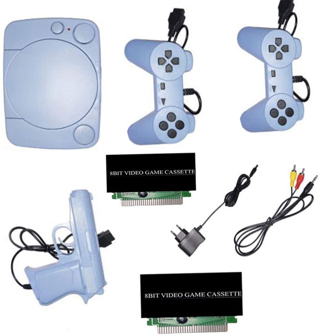 GARNER Tv Video Classic Game console 8bit with 8BIT 2cassette Contra, mario NA GB with 30 to 40 games in built ,with 2 cassette-image-24