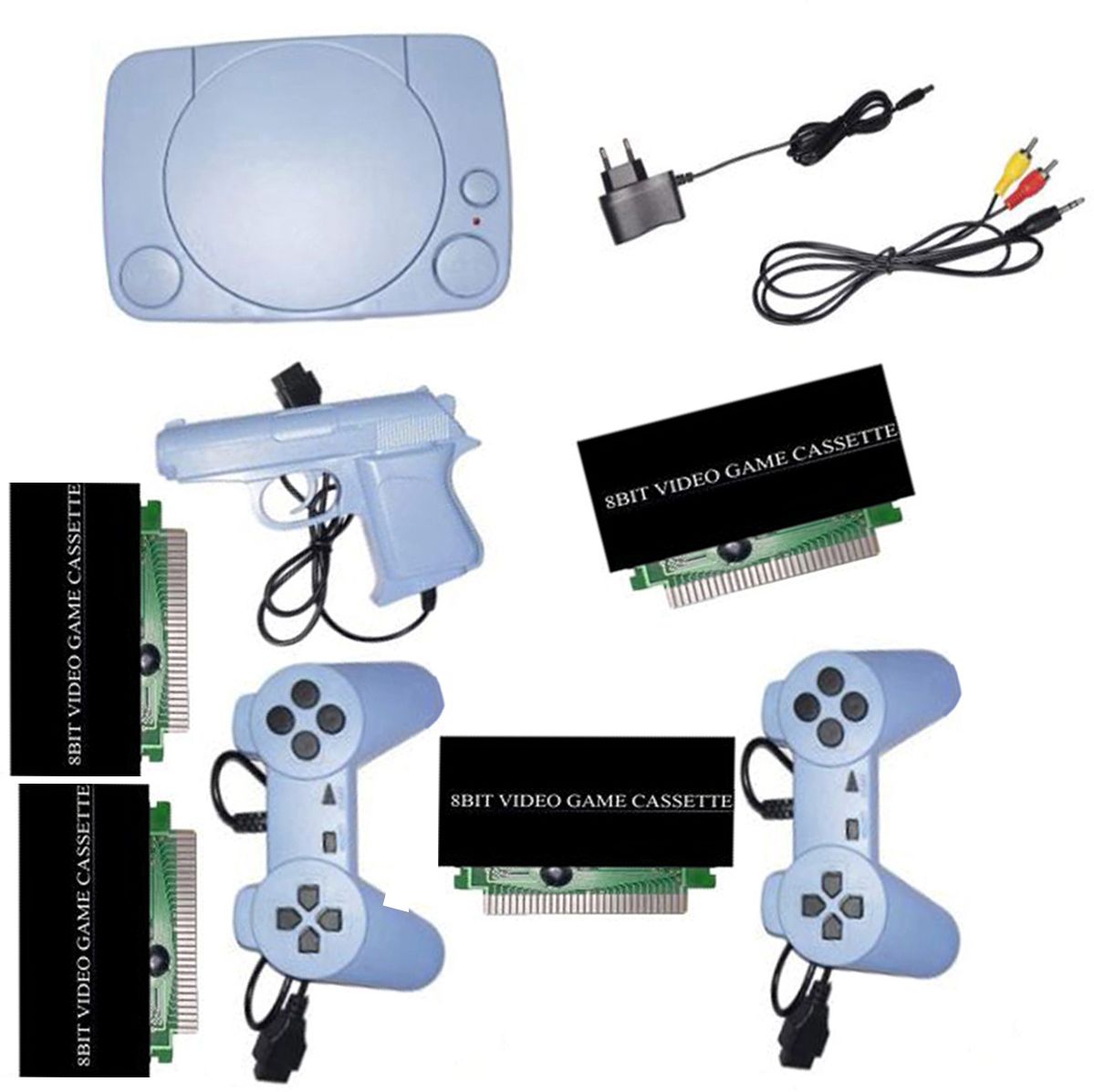nowait 8bit 4 cassettes with in-built game with 1 casette tv classic video game console na gb with 30 to 40 games in built ,with 1 cassette