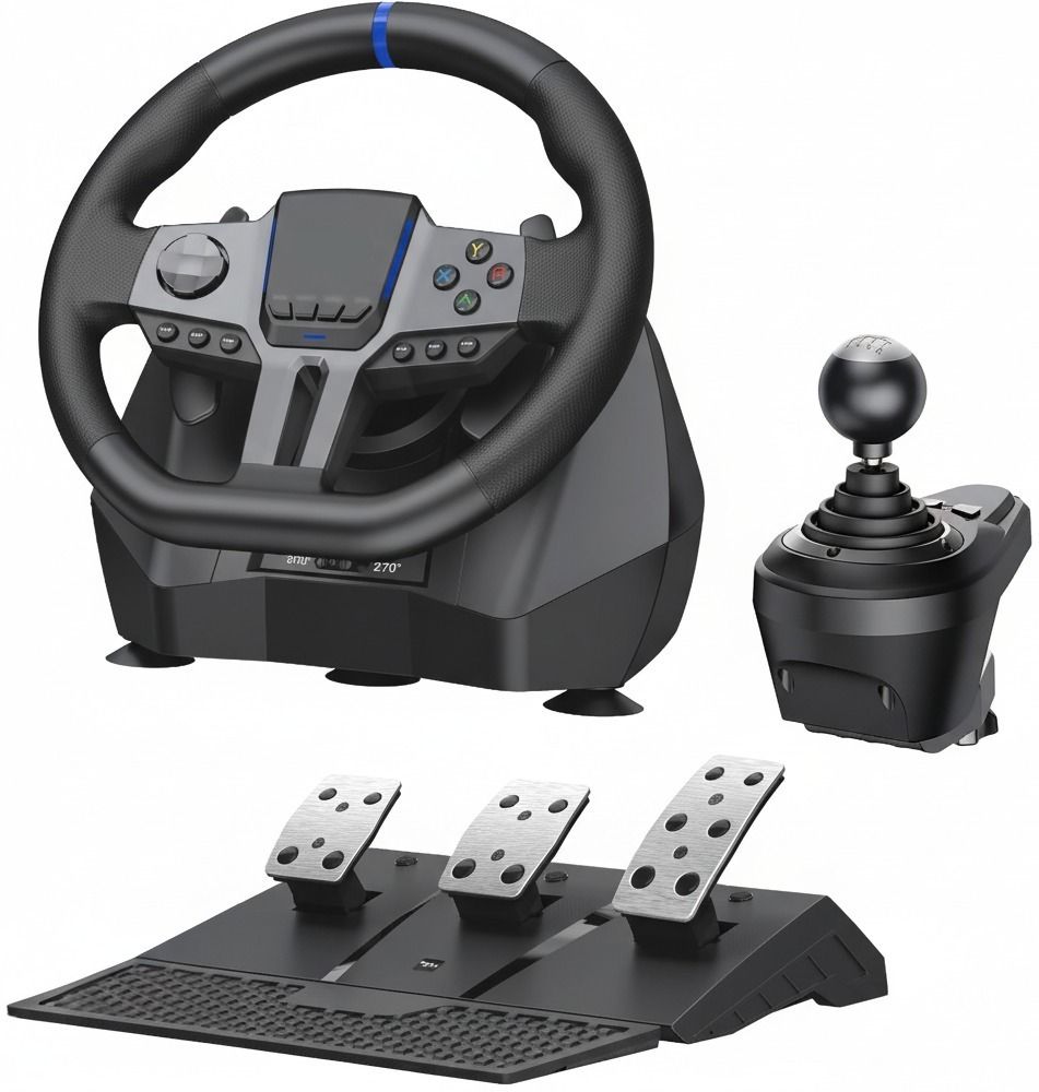 HG WORLD V9 GEN2 Gaming Steering Wheel 270°/900° Rotation Racing Wheel Shifter Pedal with Car Steering Game Set for Dual-Motor Force Feedback Vibration-image-42