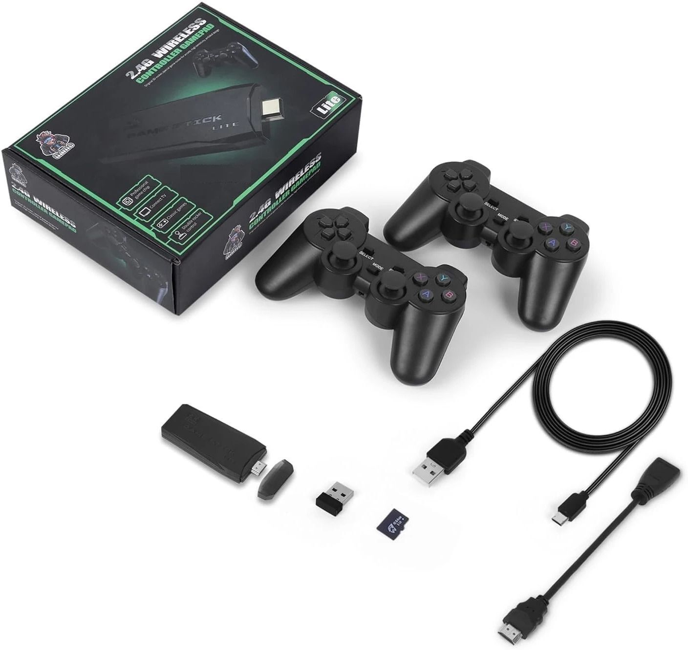 BITWEAVE M8 Retro Game Stick Console with 2.4G Dual Video Games For TV Wireless Gamepad Gaming Console for TV Video Game for Kids (Best Gift & Fun) All Ages 64 GB with 9+ Emulator, Full HDMI Output, TV Game Set, Mini Video Game Hand TV-image-3