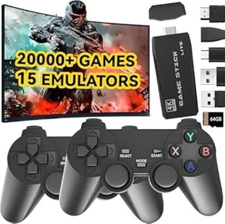 SSR Game Console Stick 4K，Retro Game Stick with Built-in 20+ Emulators 64 GB with yes-image-30