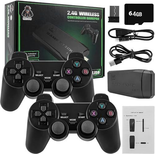 Bestie Toys Wireless Console Game Stick Video Game Console Built-in 15000 (Standard Edition) 64 GB with 1 x Game Stick Console 1 x Wireless receiver 2 x Controller 1 x charging-image-39
