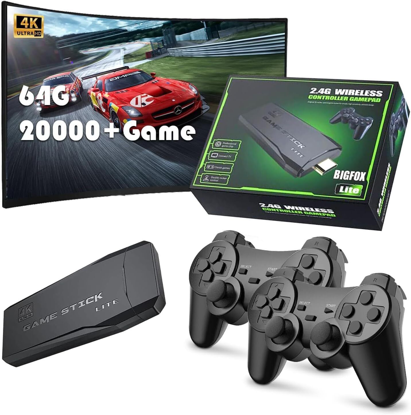 Game Stick Console Pro 2.4G Dual Wireless Game box video games 64 GB 25th Anniversary Edition-image-38